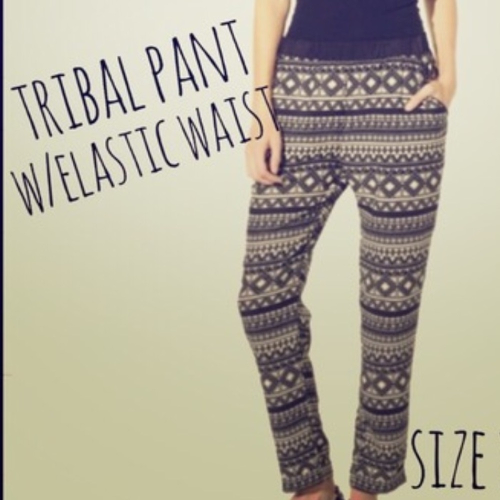 Black and White Tribal Pant
